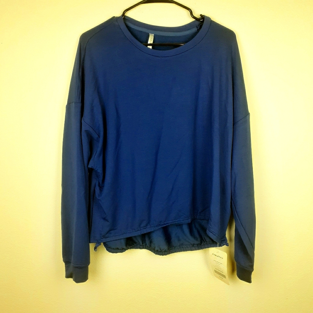 NWT Fabletics Monica Cinched Pullover in Blue L